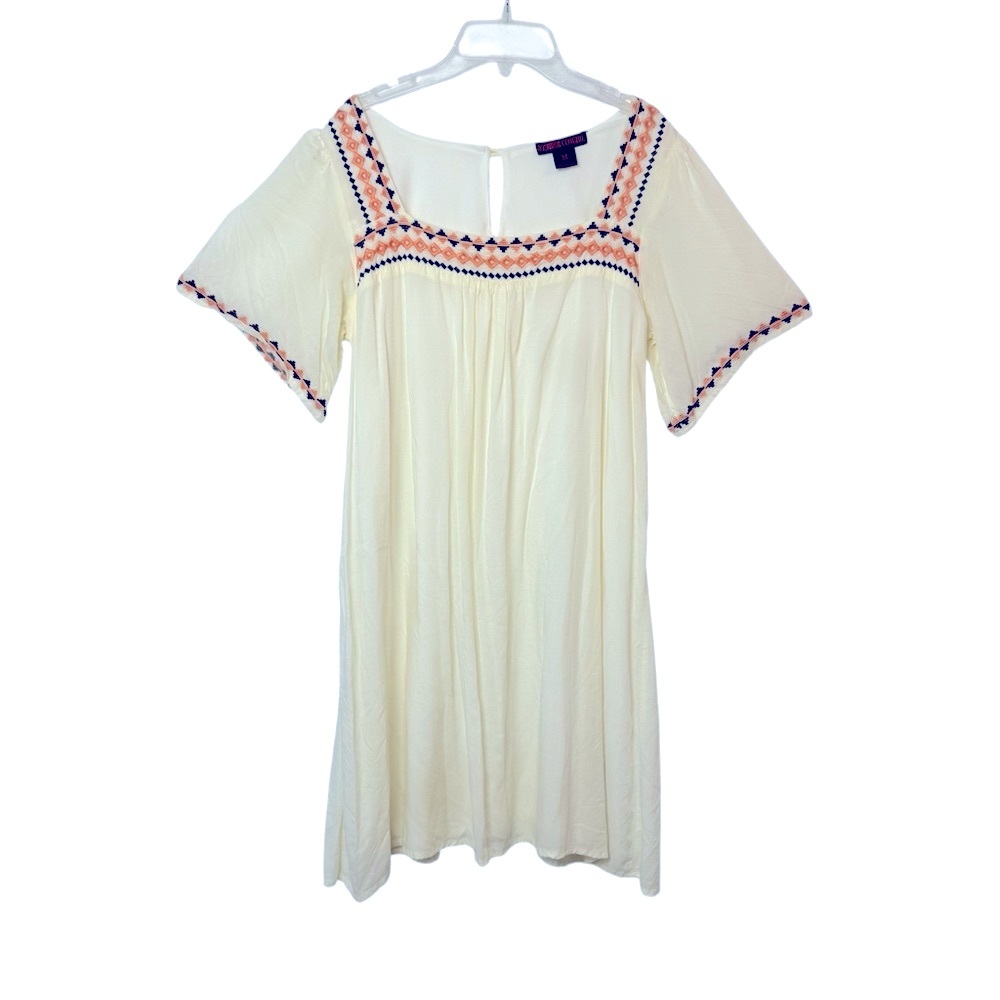 Rock and Roll Cowgirl Embroidered Ivory Dress Size M